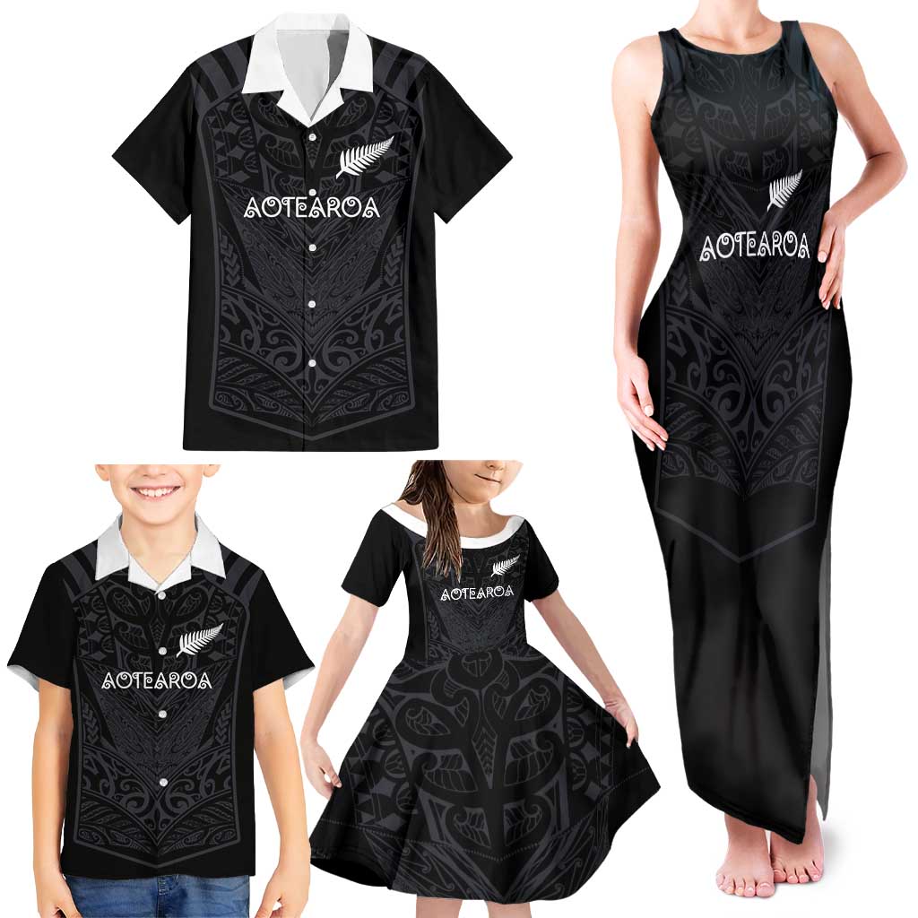 Custom Aotearoa Rugby Family Matching Tank Maxi Dress and Hawaiian Shirt The Blacks-Sporty T90 Style - Aussie Hoodie