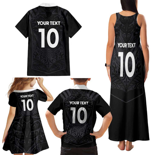 Custom Aotearoa Rugby Family Matching Tank Maxi Dress and Hawaiian Shirt The Blacks-Sporty T90 Style - Aussie Hoodie