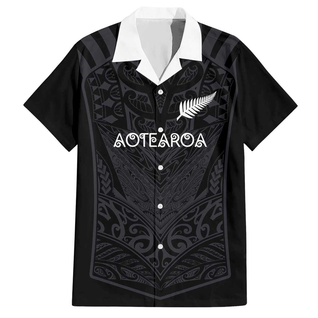 Custom Aotearoa Rugby Hawaiian Shirt The Blacks-Sporty T90 Style - Aussie Hoodie