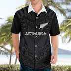 Custom Aotearoa Rugby Hawaiian Shirt The Blacks-Sporty T90 Style - Aussie Hoodie
