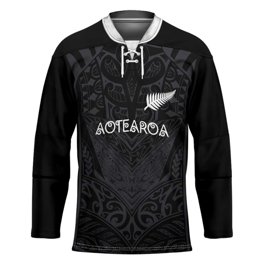 Custom Aotearoa Rugby Hockey Jersey The Blacks-Sporty T90 Style - Aussie Hoodie
