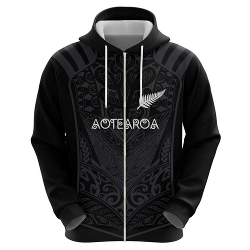 Custom Aotearoa Rugby Hoodie The Blacks-Sporty T90 Style - Aussie Hoodie