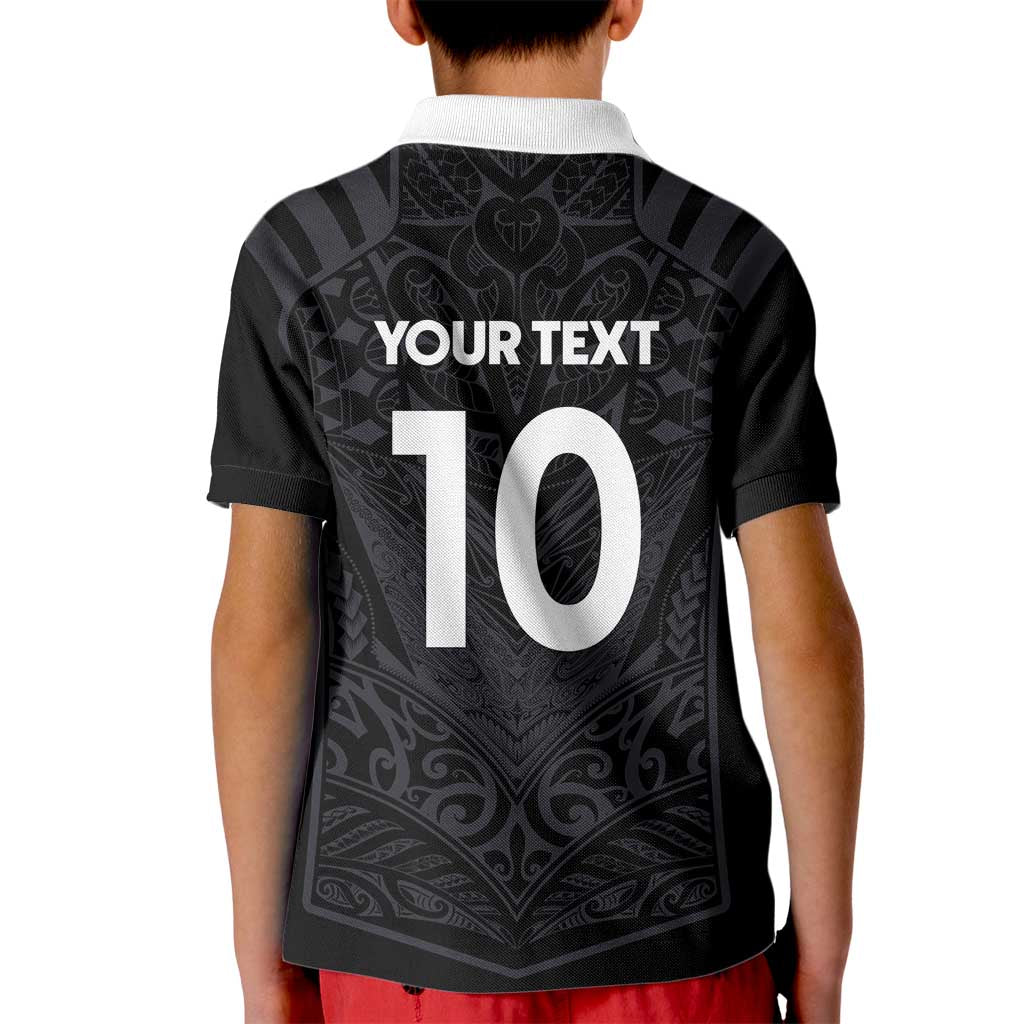 Custom Aotearoa Rugby Kid Polo Shirt The Blacks-Sporty T90 Style - Aussie Hoodie