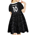 Custom Aotearoa Rugby Kid Short Sleeve Dress The Blacks-Sporty T90 Style - Aussie Hoodie