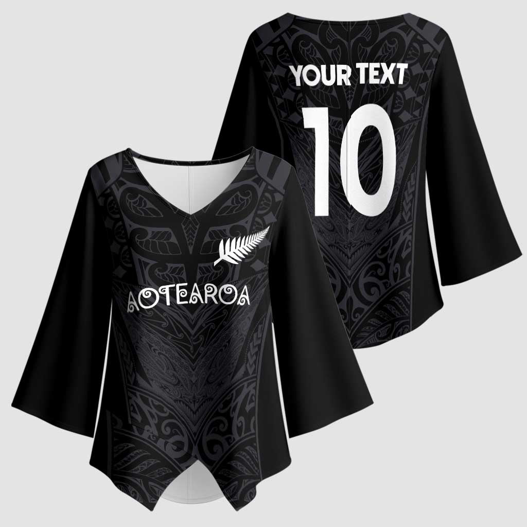 Custom Aotearoa Rugby Kimono Sleeve Blouse The Blacks-Sporty T90 Style - Aussie Hoodie