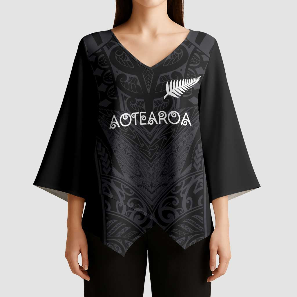 Custom Aotearoa Rugby Kimono Sleeve Blouse The Blacks-Sporty T90 Style - Aussie Hoodie