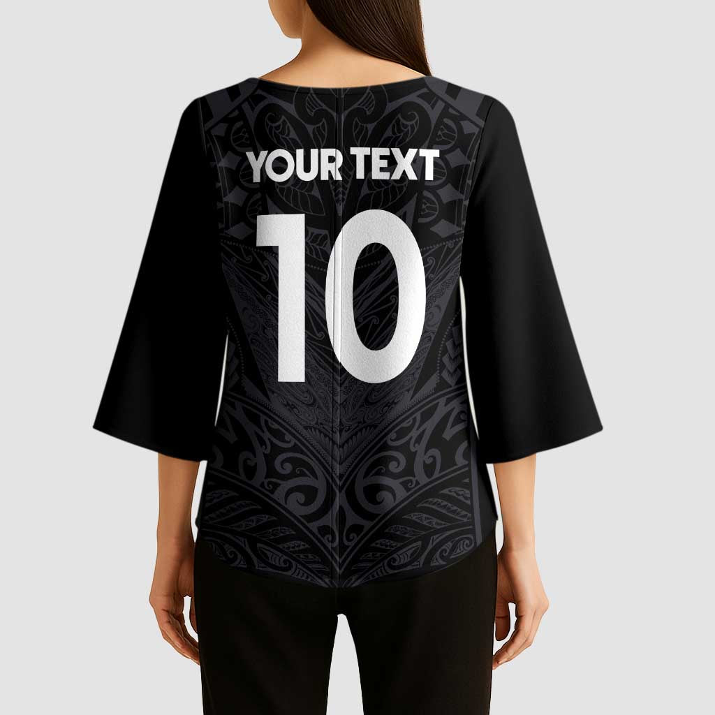 Custom Aotearoa Rugby Kimono Sleeve Blouse The Blacks-Sporty T90 Style - Aussie Hoodie