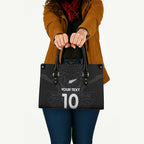 Custom Aotearoa Rugby Leather Bag The Blacks-Sporty T90 Style - Aussie Hoodie