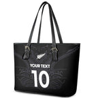 Custom Aotearoa Rugby Leather Tote Bag The Blacks-Sporty T90 Style - Aussie Hoodie