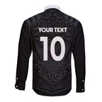 Custom Aotearoa Rugby Long Sleeve Button Shirt The Blacks-Sporty T90 Style - Aussie Hoodie