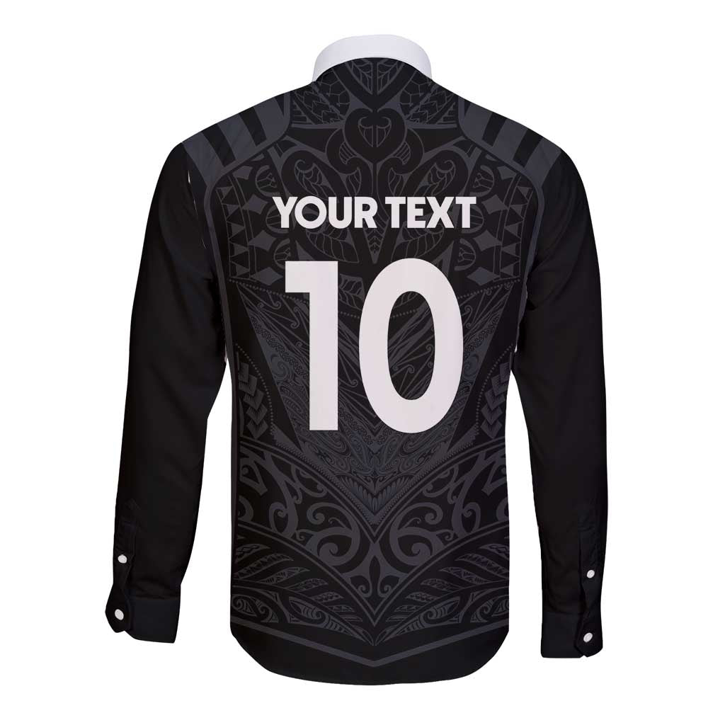 Custom Aotearoa Rugby Long Sleeve Button Shirt The Blacks-Sporty T90 Style - Aussie Hoodie