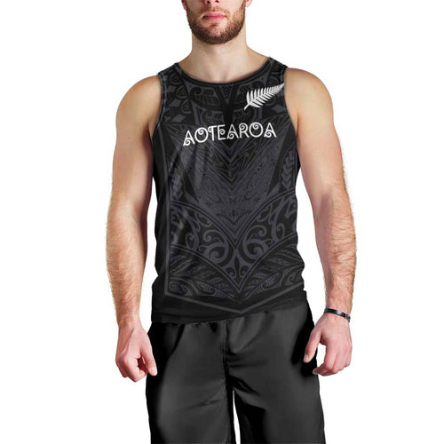 Custom Aotearoa Rugby Men Tank Top The Blacks-Sporty T90 Style - Aussie Hoodie