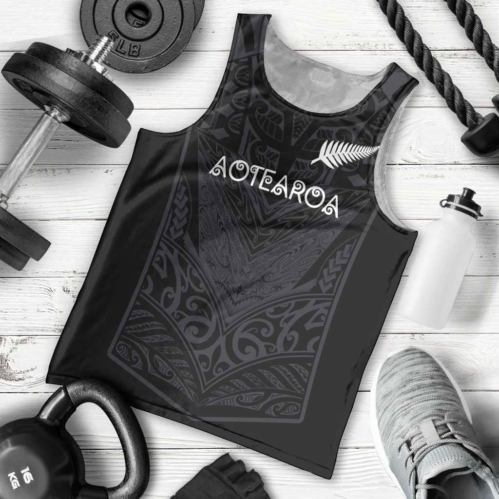 Custom Aotearoa Rugby Men Tank Top The Blacks-Sporty T90 Style - Aussie Hoodie