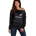 Custom Aotearoa Rugby Off Shoulder Sweater The Blacks-Sporty T90 Style - Aussie Hoodie