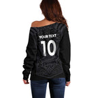 Custom Aotearoa Rugby Off Shoulder Sweater The Blacks-Sporty T90 Style - Aussie Hoodie