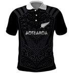 Custom Aotearoa Rugby Polo Shirt The Blacks-Sporty T90 Style - Aussie Hoodie
