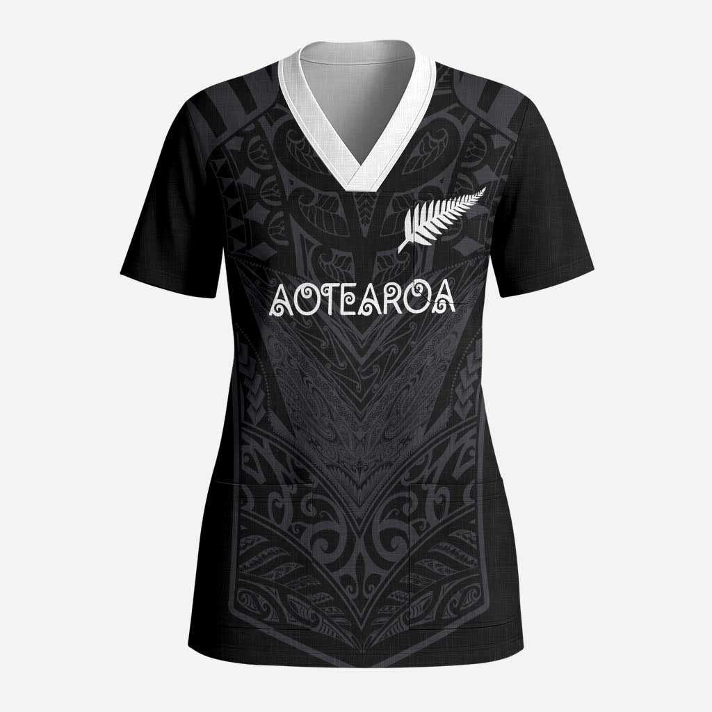 Custom Aotearoa Rugby Scrub Top The Blacks-Sporty T90 Style - Aussie Hoodie