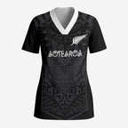 Custom Aotearoa Rugby Scrub Top The Blacks-Sporty T90 Style - Aussie Hoodie