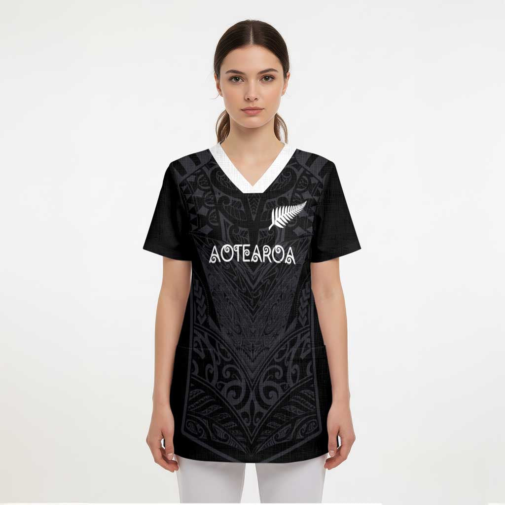 Custom Aotearoa Rugby Scrub Top The Blacks-Sporty T90 Style - Aussie Hoodie