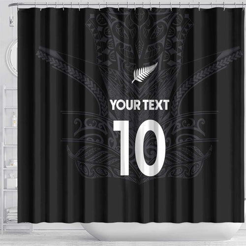 Custom Aotearoa Rugby Shower Curtain The Blacks-Sporty T90 Style - Aussie Hoodie