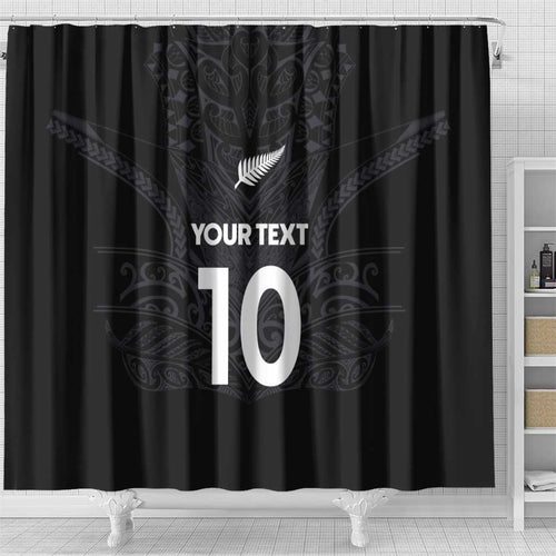 Custom Aotearoa Rugby Shower Curtain The Blacks-Sporty T90 Style - Aussie Hoodie
