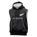 Custom Aotearoa Rugby Sleeveless Hoodie The Blacks-Sporty T90 Style - Aussie Hoodie