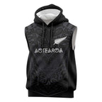 Custom Aotearoa Rugby Sleeveless Hoodie The Blacks-Sporty T90 Style - Aussie Hoodie