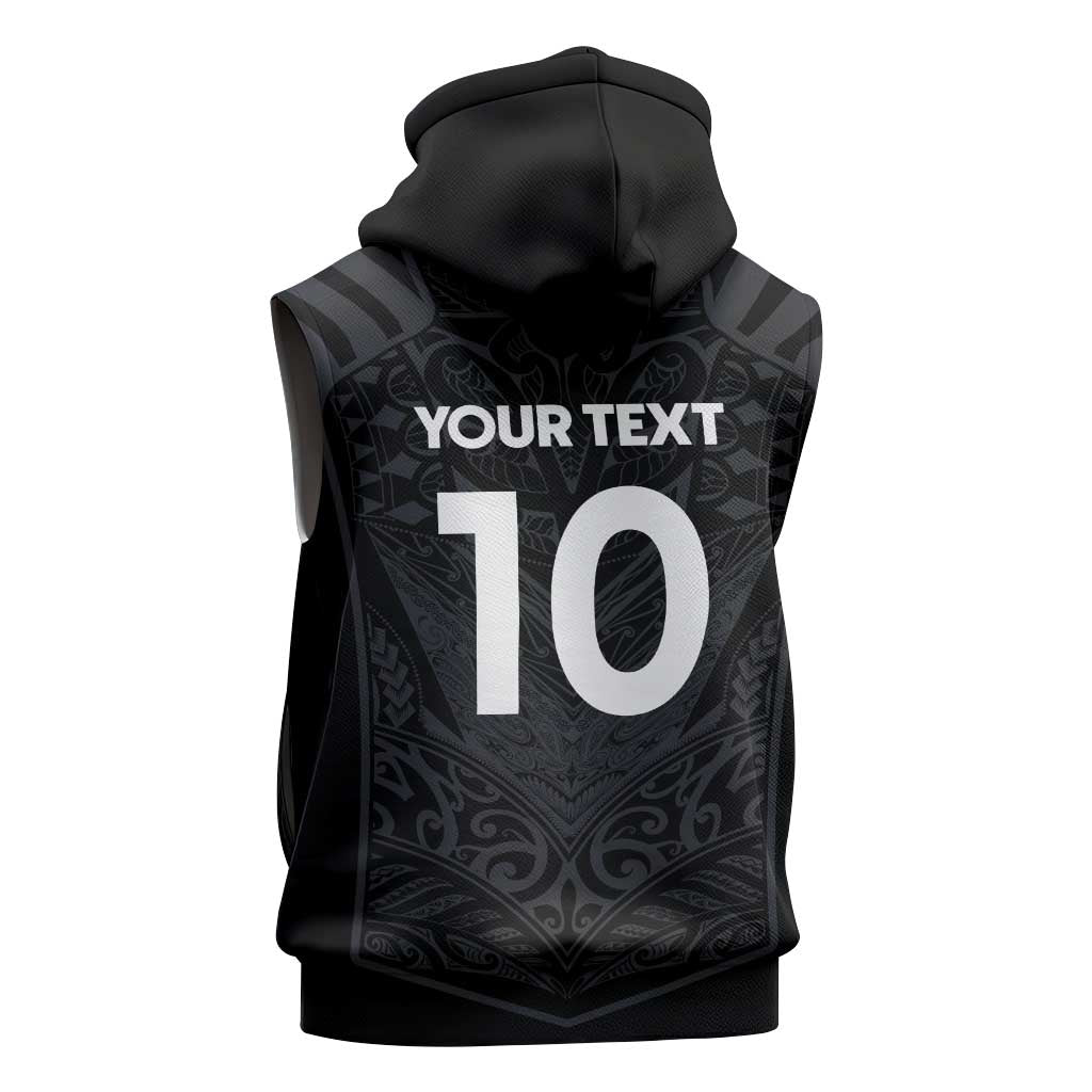 Custom Aotearoa Rugby Sleeveless Hoodie The Blacks-Sporty T90 Style - Aussie Hoodie