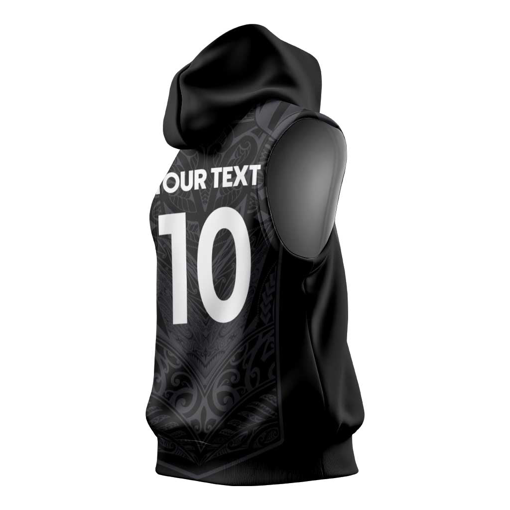 Custom Aotearoa Rugby Sleeveless Hoodie The Blacks-Sporty T90 Style - Aussie Hoodie