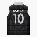 Custom Aotearoa Rugby Sleeveless Puffer Jacket The Blacks-Sporty T90 Style - Aussie Hoodie