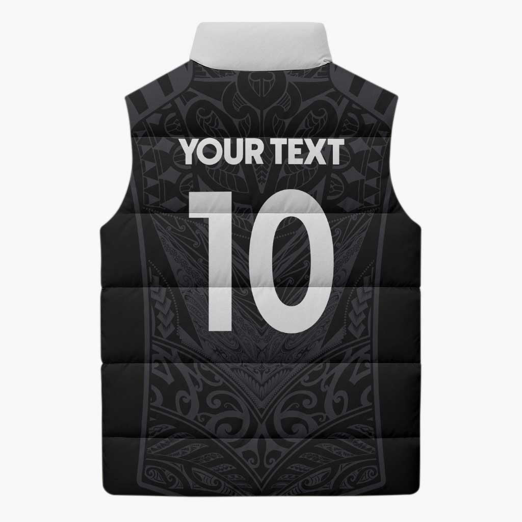 Custom Aotearoa Rugby Sleeveless Puffer Jacket The Blacks-Sporty T90 Style - Aussie Hoodie