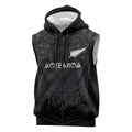 Custom Aotearoa Rugby Sleeveless Zip Hoodie The Blacks-Sporty T90 Style - Aussie Hoodie