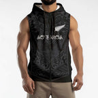 Custom Aotearoa Rugby Sleeveless Zip Hoodie The Blacks-Sporty T90 Style - Aussie Hoodie