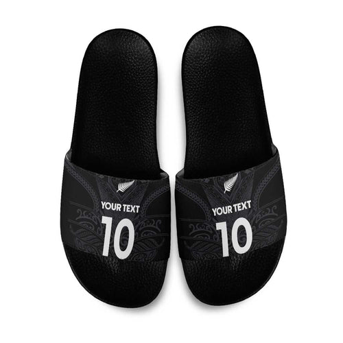 Custom Aotearoa Rugby Slide Sandals The Blacks-Sporty T90 Style - Aussie Hoodie