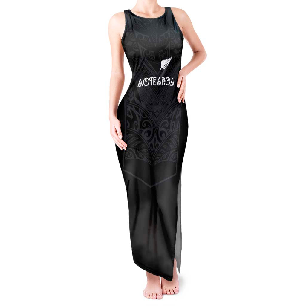 Custom Aotearoa Rugby Tank Maxi Dress The Blacks-Sporty T90 Style - Aussie Hoodie