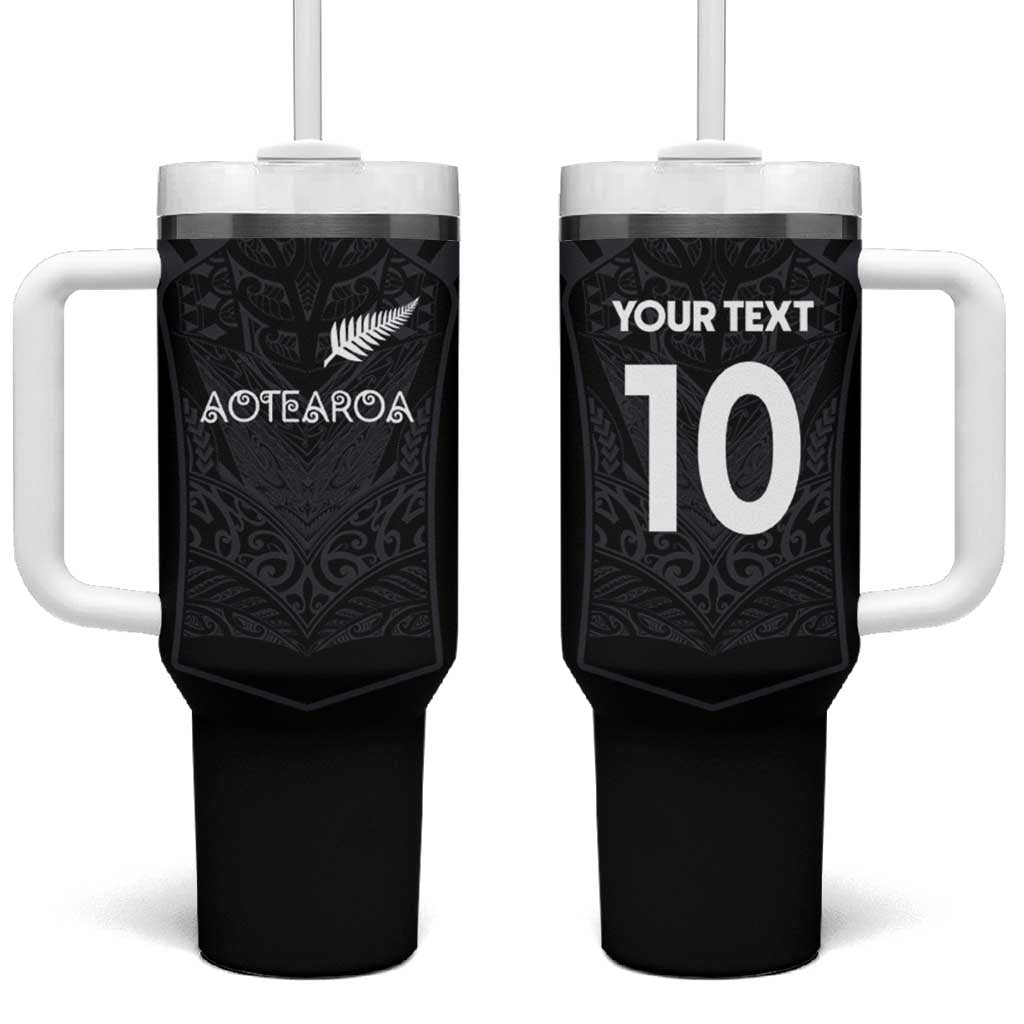 Custom Aotearoa Rugby Tumbler With Handle The Blacks-Sporty T90 Style - Aussie Hoodie