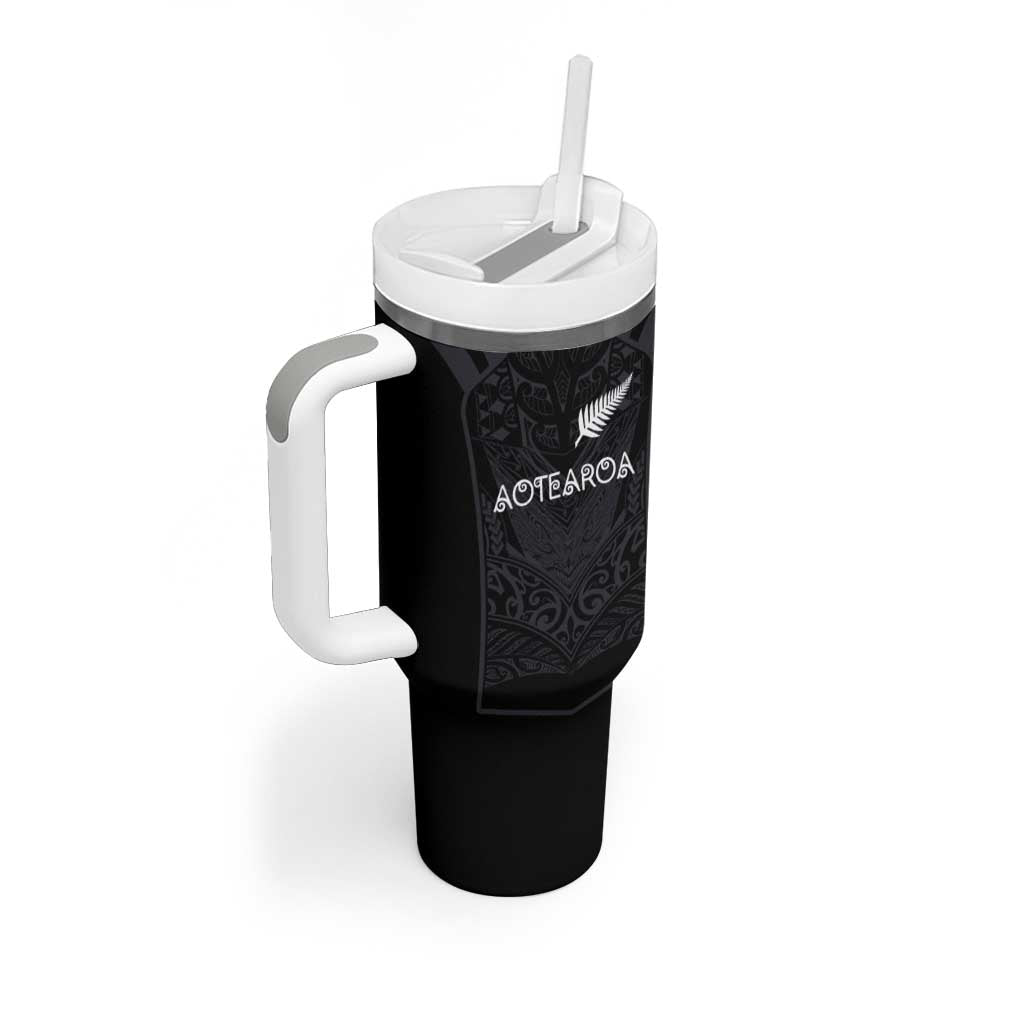 Custom Aotearoa Rugby Tumbler With Handle The Blacks-Sporty T90 Style - Aussie Hoodie