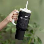 Custom Aotearoa Rugby Tumbler With Handle The Blacks-Sporty T90 Style - Aussie Hoodie