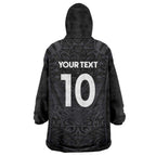 Custom Aotearoa Rugby Wearable Blanket Hoodie The Blacks-Sporty T90 Style - Aussie Hoodie