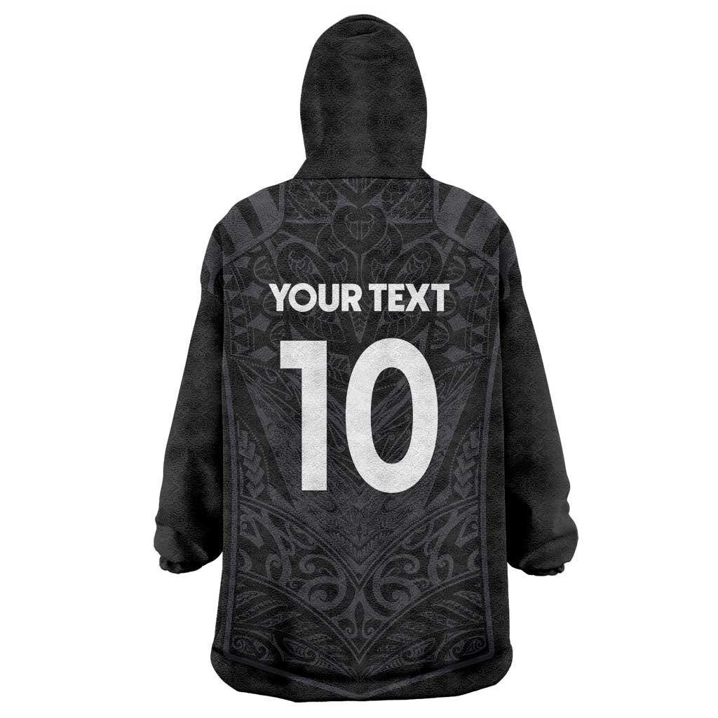 Custom Aotearoa Rugby Wearable Blanket Hoodie The Blacks-Sporty T90 Style - Aussie Hoodie