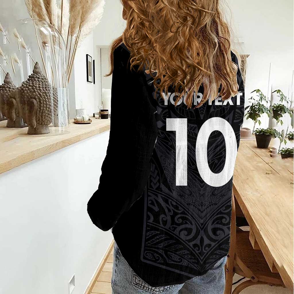 Custom Aotearoa Rugby Women Casual Shirt The Blacks-Sporty T90 Style - Aussie Hoodie