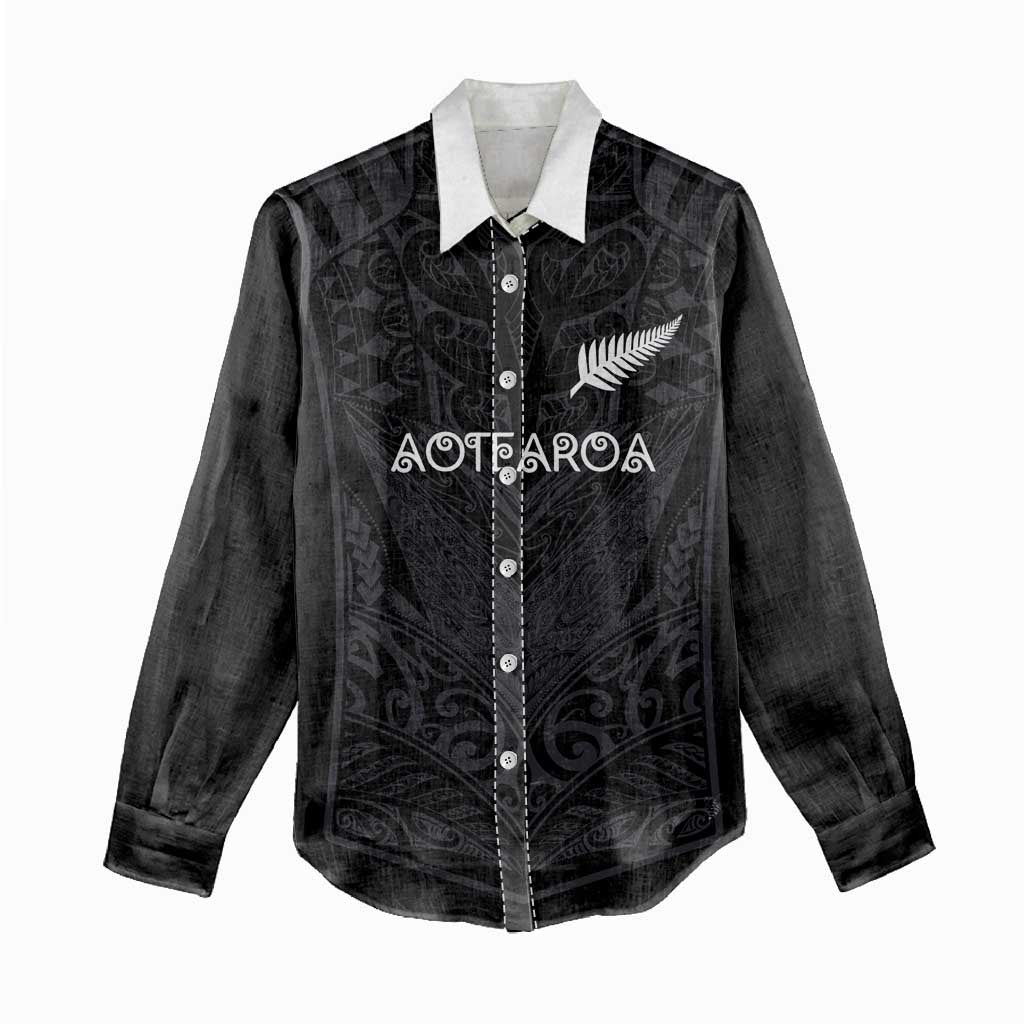 Custom Aotearoa Rugby Women Casual Shirt The Blacks-Sporty T90 Style - Aussie Hoodie