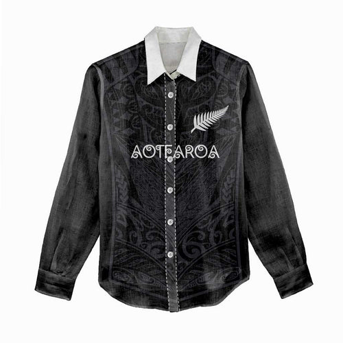 Custom Aotearoa Rugby Women Casual Shirt The Blacks-Sporty T90 Style - Aussie Hoodie