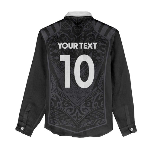 Custom Aotearoa Rugby Women Casual Shirt The Blacks-Sporty T90 Style - Aussie Hoodie