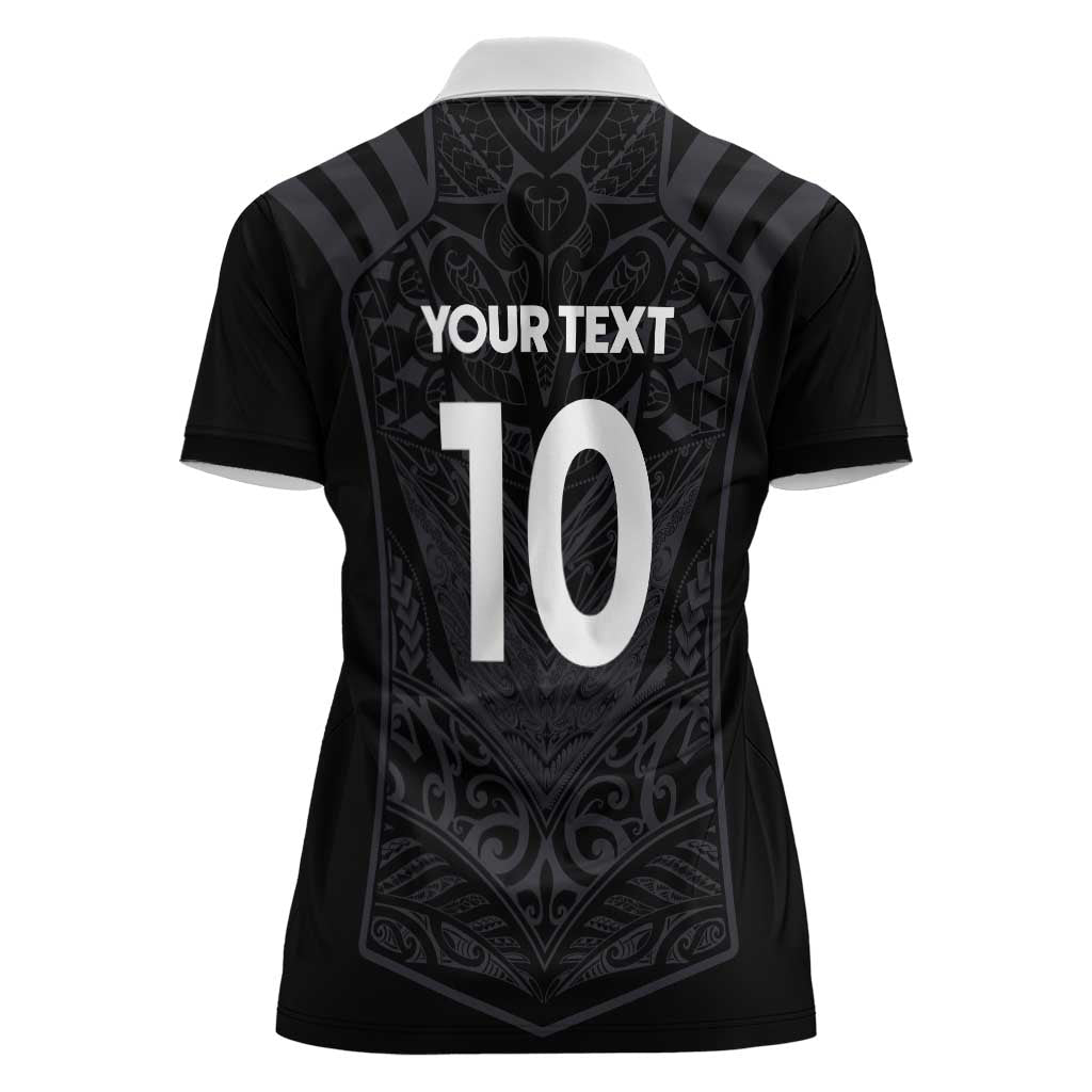 Custom Aotearoa Rugby Women Polo Shirt The Blacks-Sporty T90 Style - Aussie Hoodie
