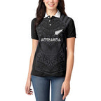 Custom Aotearoa Rugby Women Polo Shirt The Blacks-Sporty T90 Style - Aussie Hoodie