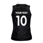 Custom Aotearoa Rugby Women Sleeveless Polo Shirt The Blacks-Sporty T90 Style - Aussie Hoodie