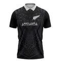 Custom Aotearoa Rugby Zipper Polo Shirt The Blacks-Sporty T90 Style - Aussie Hoodie