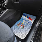 New Zealand Auckland Car Mats Auckland's Flag and Coat of Arms - Koru Art Maori Pattern