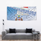 New Zealand Auckland Tapestry Auckland's Flag and Coat of Arms - Koru Art Maori Pattern